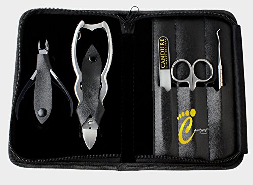 CANDURE® Professional CHIROPODY PODIATRY TOOLS – 5 Stück Hochleistungs-Nagelschneider – Fußnagelzange – Nagelzange für starke Fußnägel – Nagelschere-Nagelschneider – Nagelpflege – Persönliche Maniküre & Pediküre-Set – Zehennagelschere für dicke Zehennägel- Hautzange – Nagelzange – Nagelzange spitz – Nagelschneider – KopfschneiderFußnagelzange für tief eingewachsene Nägel + Sicherheitskoffer (CAN-5051) - 7