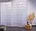 Produktbild Paravent Hoshi 5 XL white - blickdichte Stellwand mit Shoji Art bespannt, Sondergröße 190 cm hoch - Paravents by Cilios®