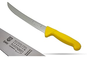 SMI - 10 pollici Coltello Macellaio curvo Coltello Disosso Coltello da Cucina Coltelli Carne Coltello chef Solingen Made in Germany