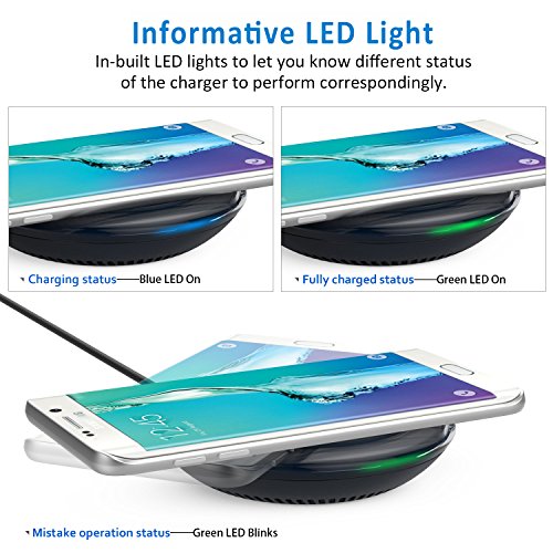 Chargeur Sans Fil iPhone X   8   8 Plus  iVoler Qi Chargeur sans Fil Mini Chargeur    Induction pour iPhone X   8   8 Plus  Samsung Galaxy S9   S9 Plu
