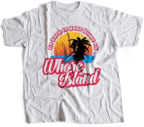 9242w WHORE ISLAND T-SHiRT ANCHORMAN sex panther Ron Burgundy kvwn tv channel 4 stay classy