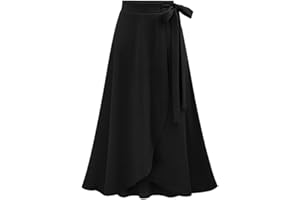 ANYUA Gonna A Portafoglio Donne Elegante A Vita Alta Gonne Lunghe Irregolare