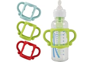 CATOR 2er-Pack Babyflaschengriffe, Silikon-Babyflaschengriffe, Flaschengriffhalter, Baby-Silikon-Flaschengriffe, geeignet für Babys kleine Hände zum Halten, Baby-Selbstfütterung