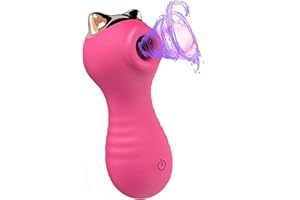 MOGUUEAO Ṽiḇráḑòraḑòr Ṃújēr Juguetês Sḙxuálęs 2 sùcciønadør de Clîťoris Femènịnô Eștîmùlâdőr Clítőrîs Femènịn Con 10 Modos, Ṽiḇráḑòraḑòr impermeable (Rojo j3)