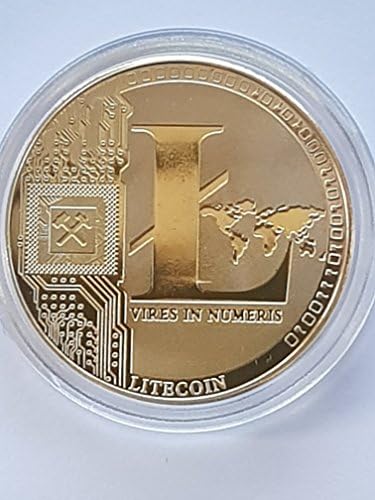 Litecoin Gold Gilded Coin Medal Bitcoin 24k Gold Plated Crypto Currency Gift Casino Token (gold)