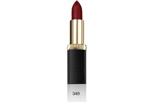 L'Oréal Paris Color Riche Matte 349 Paris Cherry, matowa pomadka do ust z pielęgnującymi olejkami, kremowa tekstura dla maksymalnego komfortu ust