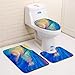 Produktbild Cooimocs 3D Bad WC Dreiteilige Mat Tür Matte Badezimmer Teppich Gemalt Color Mixing H 45x75cm 35x45cm 37.5x45cm