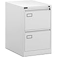 Fromm & Starck Metal Filing Cabinet Hanging File Cabinet 2 Drawers A4/F4 Office 72cm Tall Grey STAR_MCAB_12 (Steel 0.6mm, Epoxy Resin Coating, Capacity/Drawer 30kg)