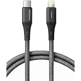 Type C-Lightning Uyumlu &Ouml;RG&Uuml;L&Uuml; Kablo, 27Watt PD Hızlı Şarj, REMORAX Wahoo (1Ad x 1Metre F&uuml;me)