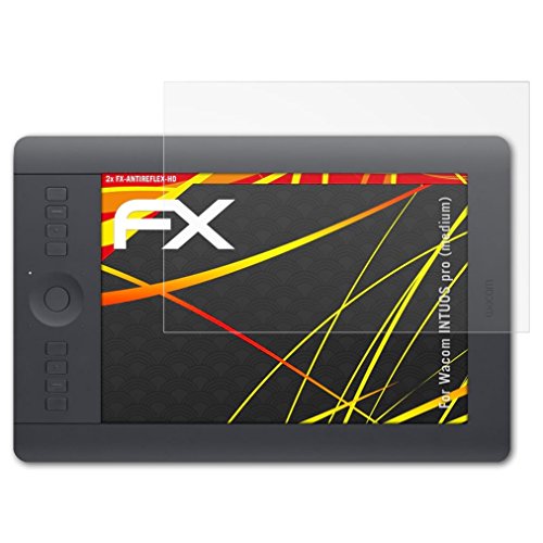 atFoliX Protector Película para Wacom INTUOS Pro (Medium) Lámina Protectora de Pantalla, Revestimiento antirreflejos HD FX Protección de Pantalla (2X)