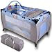 Baby Bed Travel Cot (Blue) Portable Child Furniture with Toys 0-36 months