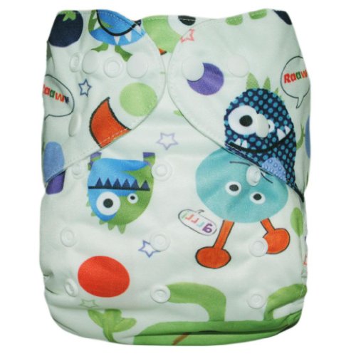 Alva Baby AI2 Print Reuseable Washable Pocket Cloth Napyy with 2 Liners S45-EU