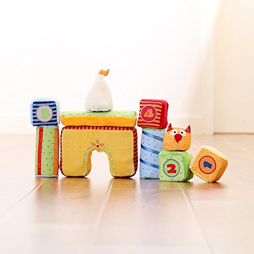 sigikid, Mädchen und Jungen, Bunte Softbausteine, 10 Stück, PlayQ, Mehrfarbig, 40056 - 4