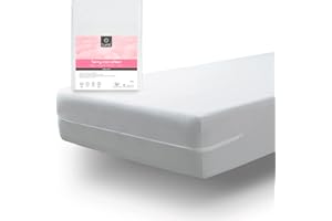 Tural – Elastischer Matratzenbezug aus seidig weichem Mikrofaser-Frottee. Größe 90 x 190/200 cm | Matratzenschoner mit Reißverschluss | Für Matratzen mit Einer Höhe von 30 cm