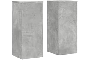 VIDAXL Supports pour plantes 2 pcs gris béton bois d ingénierie