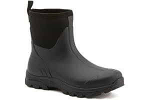 Pavers Men's Ankle Wellington Boots - Textile Upper, Lightweight Grip Sole, Comfort Lined, Durable Wet Weather Footwear