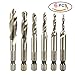 Produktbild Gewindebohrer [6 Stück] 1/4"HSS M3-M10 mit Sechskantschaft Set Schraubenbohrer Set für Holz Kunststoff Aluminium Kupfer
