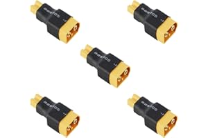 Boladge 5 pièces Adaptateur de Connecteur Femelle Prise XT30 à Connecteur Mâle Fiche XT60 pour RC Drone FPV