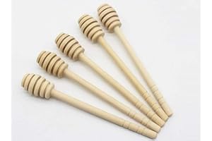 CHSYOO 20 x Cuchara miel madera 16cm Miel madera Dipper Sticks drizzler para bodas Cumpleaños Tarro miel Fiesta Favoritos Regalo regalo