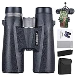 【10X42 Hoher Vergrößerung】Dank der 10 mal Vergrößerung mit 42 mm großem Objektiv bietet das Ferngläser die helle und klare Sichtbereich. Es lässt sich leicht scharfstellen, so dass es selbst für einsteiger und brillenträger unkompliziert bedienbar ist.