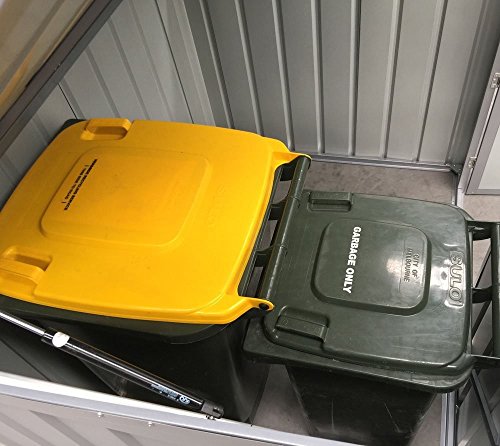 Globel Industries Metallgerätebox und Mülltonnenbox 5×3 Anthrazit // 174x101x132 cm (BxTxH) // Aufbewahrungsbox und Gartengerätebox - 5