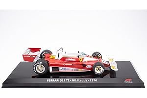 OPO 10 - Coche de Fórmula 1 1/24 Compatible con Ferrari 312 T2 - Niki Lauda - 1976 - OR019