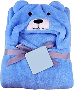First Kick New Born Baby Blanket Pack of Super Soft Bathrobe Baby Wrapper Cum Baby Bath Towel for Baby Boys, Baby Girls, Babies (80cm x 80cm, 0-6 Months)
