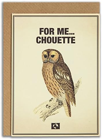 Earth 3264557 Message Card Double éco-design with Envelope Pattern for me... Owl Recycled Paper Beige 12,15 x 16.3 cm