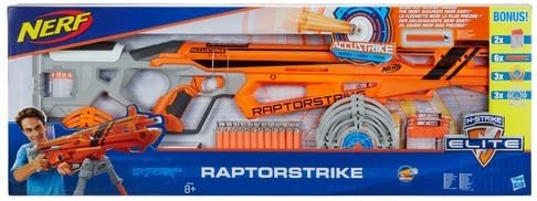 Nerf N-Strike Elite AccuStrike RaptorStrike Comes with 4 Six-darts Clips and 36 Elite Darts