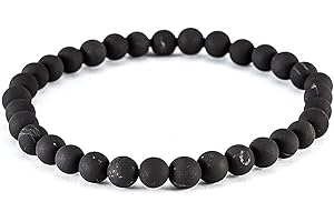 SN NATURSTEIN UG KASHU Shungite directement de Carélie : bracelet "Dewdrop" non poli, Shungite