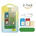 Produktbild Gratein SIM Karten Adapter, 2 Stück Nano Micro Standard 5 in 1 SIM Karten Card Adapter Set Kit Konverter mit Polieren Blatt und öffnen Nadel - Farbe