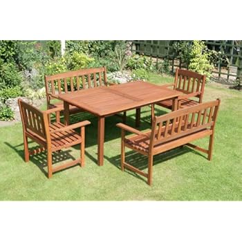 MALAY 5 PIECE GARDEN FURNITURE SET: Amazon.co.uk: Garden & Outdoors
