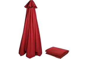 NAFGQIY Sonnenschirm Ersatzbezug 3m/270cm/2m/230cm/250cm 8 Streben/6 Streben Anthrazit/Blau/Grau/Rot/Beige, Sonnenschirm Stoff Uv Schutz 80 Windfest Stabil Strand Terrasse Garten Sonnenschirm Ersatzteile