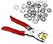 Fastener Snap Craft Pliers + 100pcs 9. 5MM Studs Snaps Nickel Button Fixing Kit