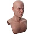 LCUPPON Realistic Silicone Crossdressing Masks Male Face Mask for Cosplay Halloween Crossdresser