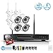 Produktbild SSCJ Wireless CCTV-Kamerasystem 4-Kanal-1080P-Wireless-CCTV-Systeme mit 4pcs 1080P 2.0MP Wireless-IP-Kugel-CCTV-Kameras 2TB-Überwachungsfestplatte,1TBHardDrive