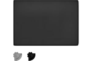 MOACC Tappetini Sottociotola per Cani, Tappetino per Ciotola di Cibo Antiscivolo per Animali con Disegni di Zampe Perfetto per Proteggere Il Pavimento da Liquidi(Nero Dot Pattern, 47 x 30 cm)