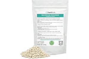 Kaliumsulfat 1,5 kg - naturlig kalium- och svavelrik gödselmedel - perfekt för trädgård, grönsaks trädgård, frukt och grönsaker - främjar blomning, tillväxt och avkastning