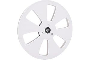 Sorandy 7 Tum Tom Rulle med Silikon Distansbrickor (Black White) | ABS-material, 6 vindmotståndshål, stabil uppspelning, lämplig för olika rullbandspelare