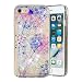 Produktbild HopMore Glitzer Silikon Handy Hülle für iPhone 7 / iPhone 8 Hülle 3D Flüssig Transparent Muster Kreativ Lustig Schutzhülle Durchsichtig Handyhülle Stoßfest Silikonhülle Case Cover - Löwenzahn