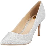buffalo pumps schwarz 7 cm Schlupfeinstieg Buffalo Damen H733-C002A-4 P1855C Glitter Pumps, Silber (Silver), 40 EU