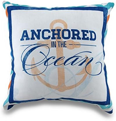 Anchored In The Ocean In/Outdoor Nautical Theme Decorative Throw Pillow 18in.