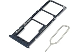 Eonpam SIM Kartenrahmen für (Samsung Galaxy A10) Original Qualität Ersatz Karten rahmen Inkl SIM Kartenschlitz Pin(Schwarz)