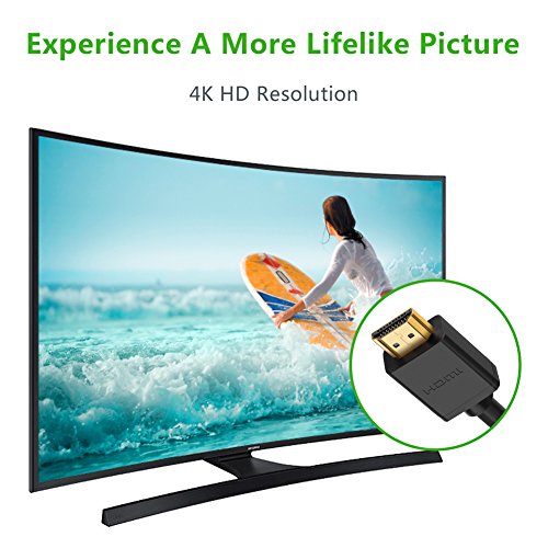 HDMI Kabel UGREEN 1m High Speed 270 Grad Winkelstecker HDMI Kabel mit Ethernet für 1080p Full HD Ultra HD 4K 3D, Kompatibel mit Blue-ray Playern, 3D Television,HDTV, Roku, Xbox360, PS3, Apple TV usw - 8