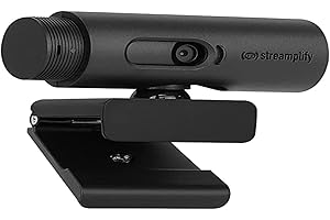 streamplify CAM - Webcam 1080p 60fps - Streamcam para Ordenador - Camara con Trípode - Ideal para Streaming y Videoconferencias - Compatible con Windows/Mac/Chrome OS
