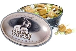 Caramels d'Isigny - Assortiment de Caramels - Boite Souvenir en fer de 250g - Produits-Normandie
