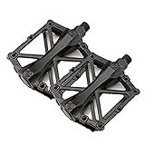 HUYUHAN pedali in lega di alluminio durevole bici pedali per MTB, bici BMX, bici da strada, bici bicicletta a scatto fisso (Fit most adulto mountain Road e Hybrid bici pedali) 9/40,6 cm, Nero
