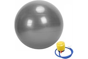 Haadi Traders Exercise Ball with Pump- Fitness Yoga Pilates Pregnancy, Anti Burst Ball Chair for Balance, Stability Ball 55-65cm …Excercise Body Ball