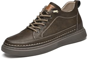 ASIFN Scarpe Casual da Uomo Altezza Invisibile in Pelle Scarpe Sportive Stringate Moda Traspirante Confortevole e Leggera