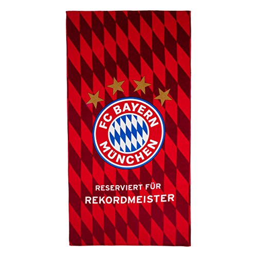 Preisvergleich Produktbild FC Bayern München Handtuch, Duschtuch, Strandtuch (Strandtuch 77x150cm, Rekordmeister)